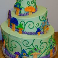 Mushroom Topsy Turvy Cake 