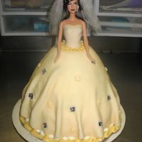 Barbie Cake For Bridal Shower a fun cake to make...time consuming though! :)fondant dress....