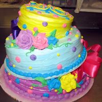 Crooked Cake my first attempt at making a crooked tiered cake..l was happy with the outcome!!!