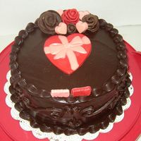 Ganache Covered B-Day Cake Chocolate Kahlua Cake covered in Ganache for my sisters b-day