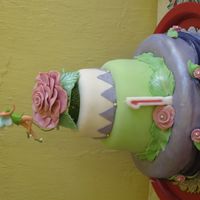 Tinkerbell Rose 1St Birthday Cake This was for my niece, who's name is Rose. The cake is decorated in fondant with some luster dust. The topper is a tinkerbell that was...