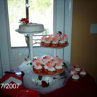 Hearts & Cupcakes This is the cake and cupcakes that I made for my brother-in -law's coed bridal shower shower.