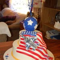Airforce Farewell Here's a cake I did for my nephew who's going into the air force. I can't find the original cake that I copied here on CC (...