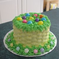 Easter Basket Cake Too lazy to make a handle....maybe next year....