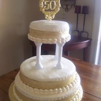 50Th Anniversary My first tiered cake!