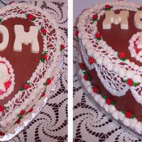 Cameo Cake I made this 12" heart cake & donated it to a local Church for a raffle. It earned $125.00. The silhouette and letters were made...