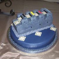 Printing Press. this is a four color printing press made for dh's boss. he owns a printing company and my dh is his graphic designer. he insisted on...