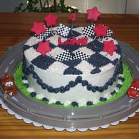 Race Cars My newphews loves race tracks and "CARS" so I thought this would be a good combo!