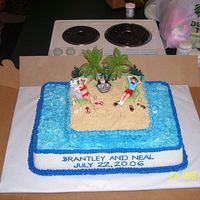 Beach Bride And Groom This cake was done for a beach theme bridal shower. BC and crushed cookie as the sand. This was a fun cake to make.