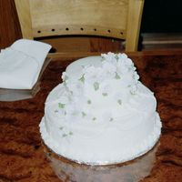 Purple Petunias I did this cake for my sister's wedding; the flowers are so light, you can't hardly see them, but they are purple.