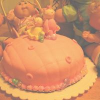 Baby Fun Pink Fondant Quit Baby Cake.