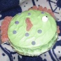 Fishy Funnest cake I've done. Butter Cream Fish with gum drops for spots and gummy orange wedges for fins, very tasty!