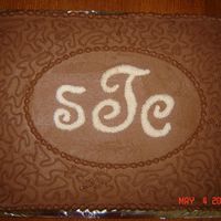 Monogram Top Birthday Cake 
