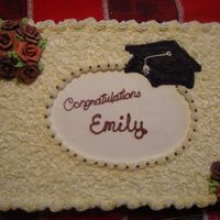 Graduation Sheet cake. BC with gumpaste flowers.