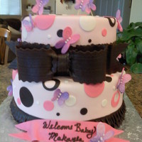 Buterflies And Bows I made this for a baby shower.. it was cute with the buterflies..