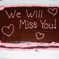 Farewell Cake I did this cake last minute for a friend who is moving out of state so I kept it simple. The cake is yellow cake because it's her...