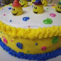 Happy Face Birthdaycake When you have no ideas - colors and cute candles always help!!!
