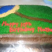 Camping Fan This was for a little boy who loves to camp ... I had little fondant teepee tents but didn't get them in the photo