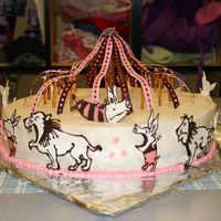 Olivia Saves The Circus Cake My daughter's preschool put on a circus based on this book so we made a cake to add to the celebration. It is a chocolate fudge cake...