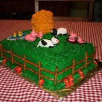 On The Farm I made this last summer for my daughter's 3rd birthday. I got so much inspiration from CC! I used a stack of white cake covered in...