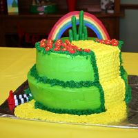 Wizard Of Oz Birthday Cake This is a Wizard of Oz cake I made for my daughter's 5th birthday. The top tier is yellow cake with strawberry mousse filling and the...