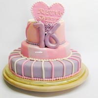 Robins Sweet 16 Robins mom, wanted a really "sweet" sixteen cake for her daughters 16 th birthday. With all the pink and purple colours. I think...