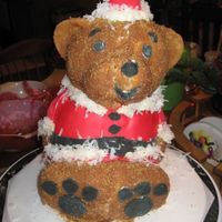 Santa Bear 2nd attempt at baking the cake (kept falling apart the first time) and first time decorating it. This was done for Christmas. The pan and...