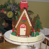 Gingerbread House 2009 Williams-Sonoma gingerbread house cookie cutters and decorated with the wilton gingerbread house candy accessory kit