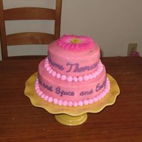 Shower For A Baby Girl This was a last minute contribution for a girlfriend from church. This was my first time doing a tiered cake. And my first time making MMF...