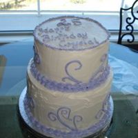 Crystal's Birthday Cake Just wanted to try SMBC, it didn't turn out as well as I would have liked...Came down witha migraine, forgot to cross the t, barely...