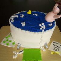 Bathtub Birthday Cake Design from Boween!! My brother's 65th birthday (he asked for Whimsy-I wanted to do roses). First time modeling fondant. I had a tough...