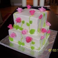 Gumpaste Roses And Buttercream Buttercream icing, gumpaste roses and rose buds. Marble chocolate and yello cake. I don't know how to add a filling, but it's...