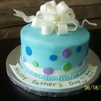 My Brother's Father's Day Cake 2.5 layers of yellow cake (I know, boring!), buttercream icing and fondant accents. Boween design (only wish someday to decorate half as...