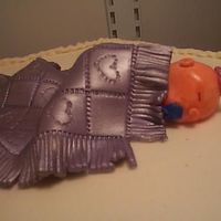 Baby Shower Cake Fondant Baby and Blanket