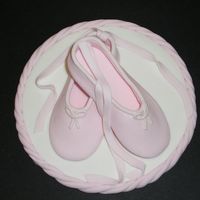 Ballet Shoes Sugarpaste ballet shoes cake topper