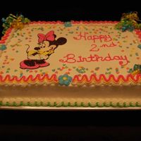 Minnie Mouse Minnie Mouse for my daughter's 2nd Birthday. I definately need lots of practice in writing.