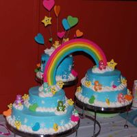 Care Bears My girls fell in love with the Care Bears cake made by lynsey. So this is what I came up with. Thanks lynsey for the inspiration! All...