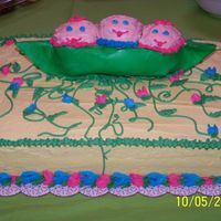 Peas In A Pod Baby shower cake for my sister who was having triplets.