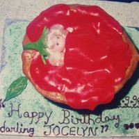 Thumberlina choclate cake with marzipan petals