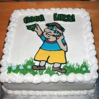 Farewell Cake Buttercream Transfer Technique