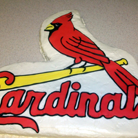 Cardinals Groom's Cake Red velvet, of course!