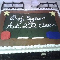 Chalkboard I used this for a demonstration in class. It's a half sheet cake with buttercream decorations