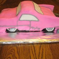Mary Kay Pink Cadillac I used a 3 layer 10" cake and carved out the car design, then decorated in MMF. In order to make it silver, I used a damp brush with...