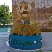 Hula Girl Cake With Ocean Cupcakes I used the Wilton Wonder Mold and made cupcakes with a matching beach scene