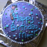 Betty Rubble Birthday Cake Took an image of Betty Rubble from The Flintstones and added it to my mom's birthday cake.