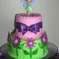 Tinkerbell I made this for my daughters 5th birthday. I didn't realize how off center it was until I saw the pictures...she still loved it!!!...