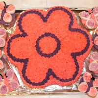 Flowers And Butterflies The butterflies wings are 2 marshmallows cut in 1/2, the sticky side dipped in colored sugar.