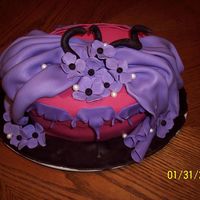 Flowers And Pearls Everything is MMF. My 2 year old daughter "helped" me with this cake while I was covering it with fondant and adding the...