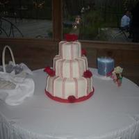 Wedding Cake 3 tiered wedding cake for a friend. Simple yet elegent.