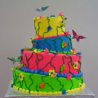 Whimsical My first topsy turvy! I think it turned out great! These are a blast to do! Mine was frosted in buttercream, not fondant as is usual. It...